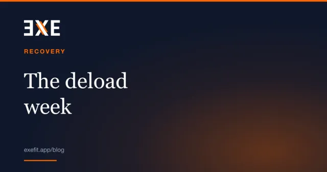 EXE cover, Recovery section: “The deload week”