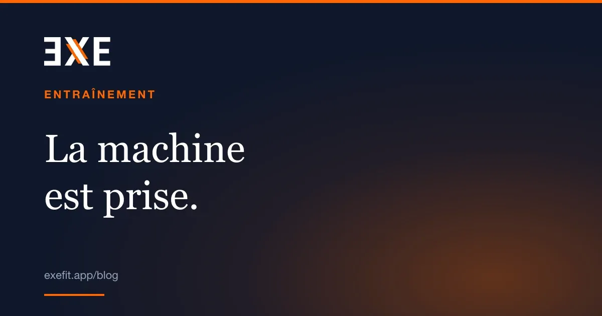 Couverture EXE, rubrique Entraînement : « La machine est prise. »